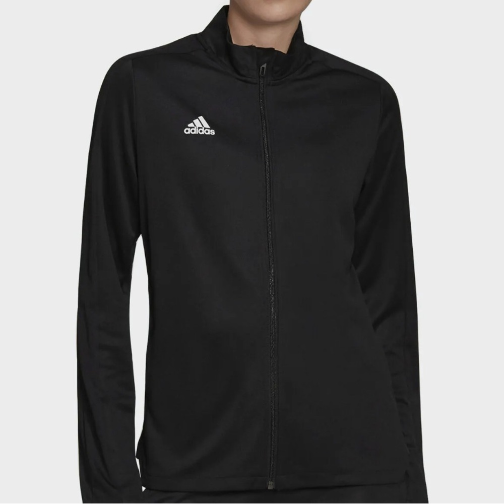NWT Women's Small ADIDAS VOLLEYBALL WARM-UP JACKET, Solid BLACK Aeroready
